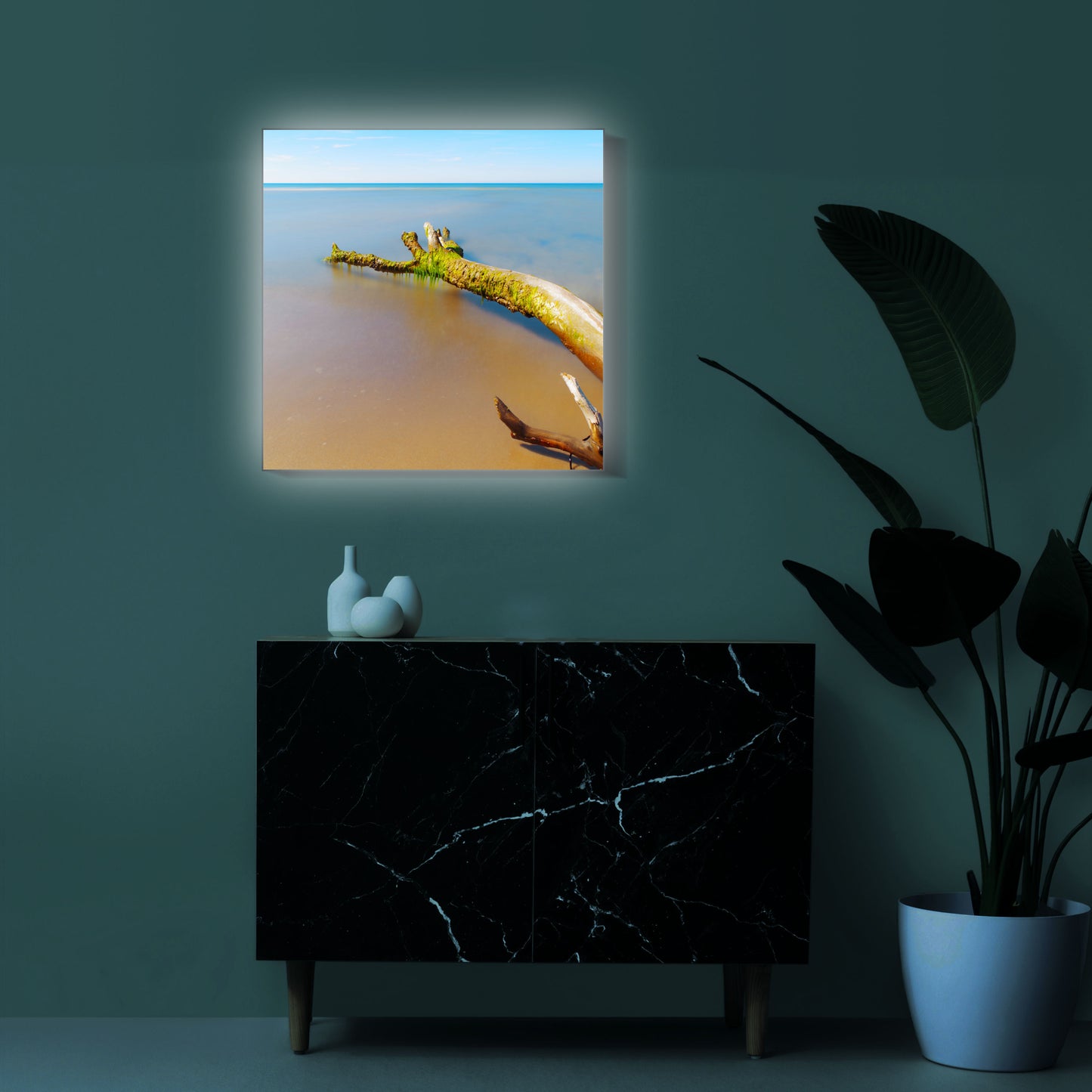Ast im Meer am Ostsee Strand | Wandbild Deutschland