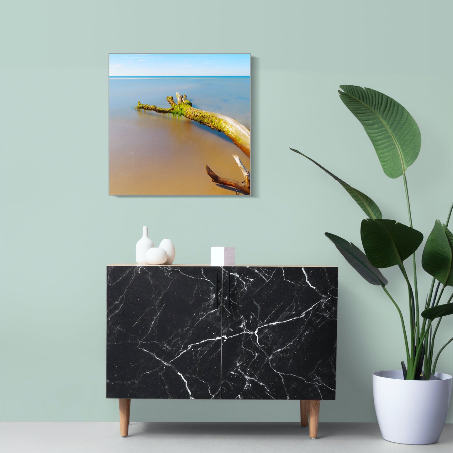 Ast im Meer am Ostsee Strand | Wandbild Deutschland