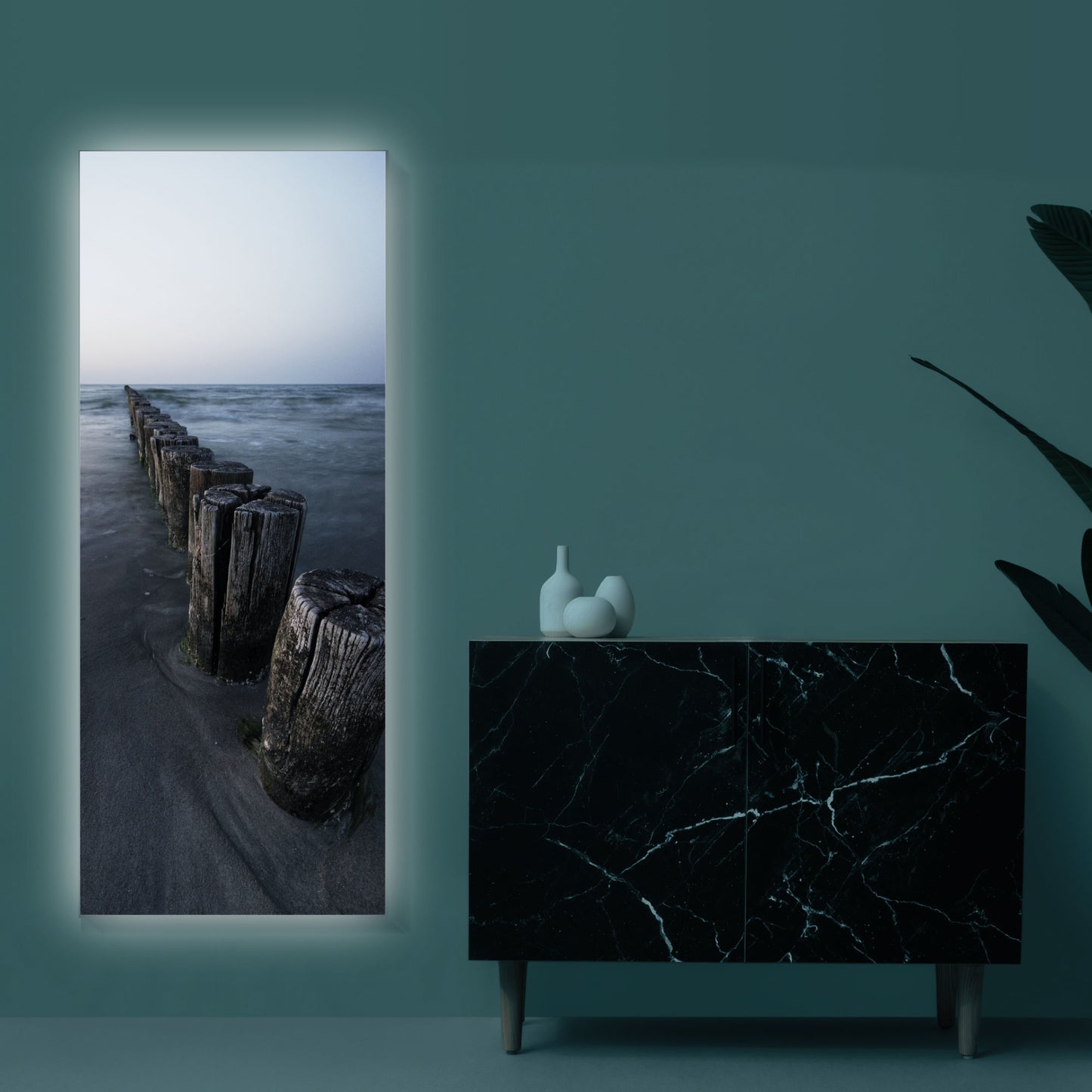 Buhnen an der Ostsee-Küste Wandbild