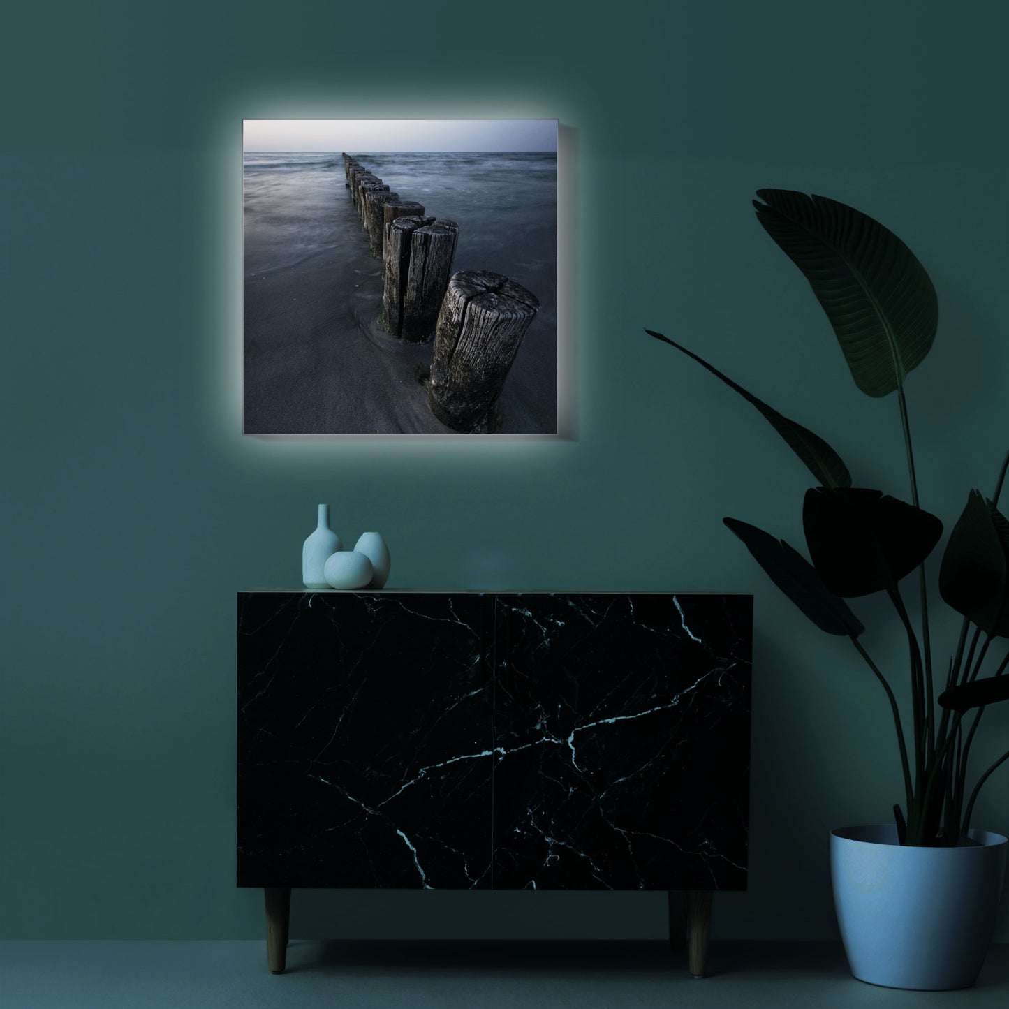 Buhnen an der Ostsee-Küste Wandbild